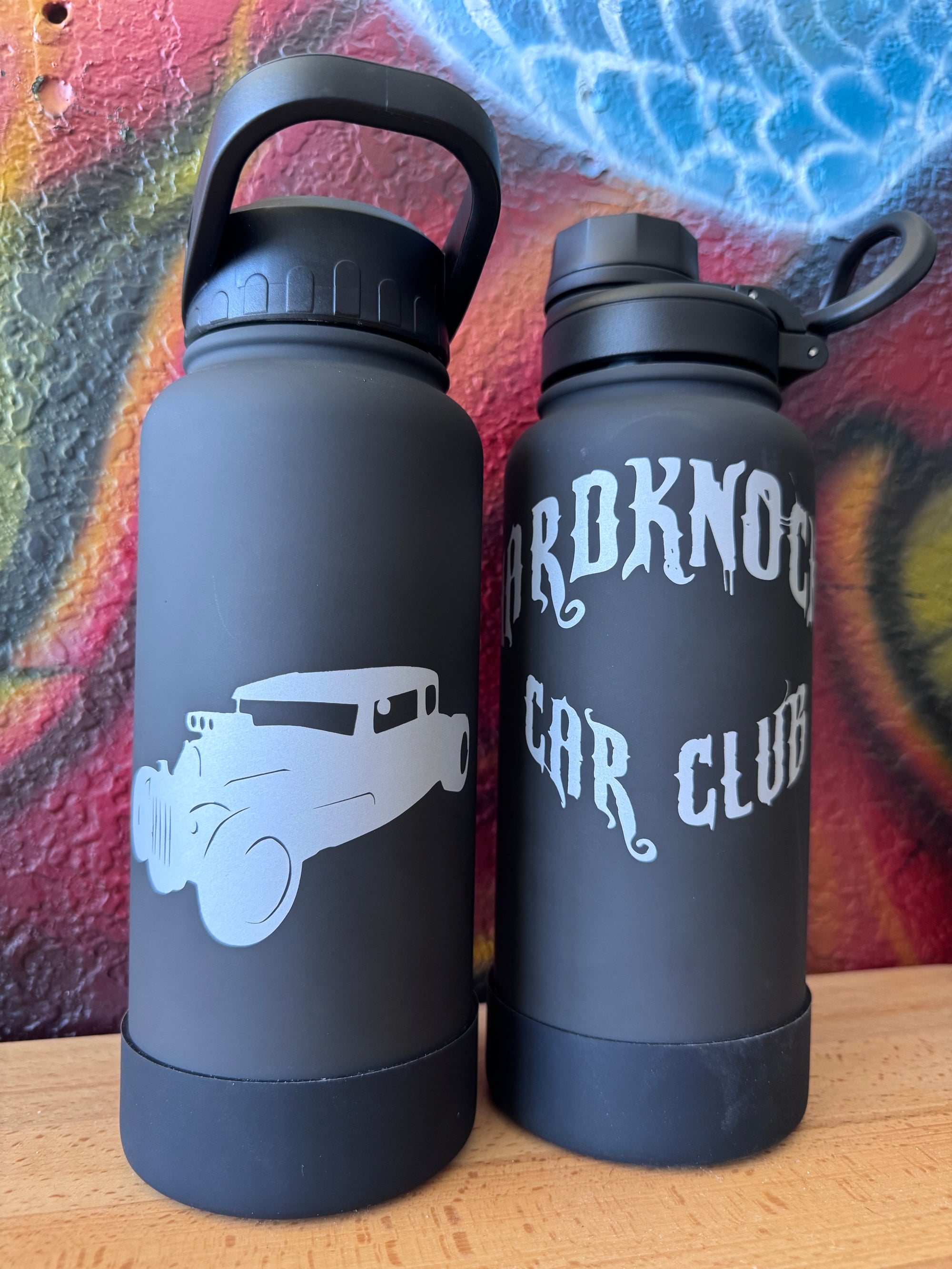 Hardknocks Car Club stainless steel hydration bottle